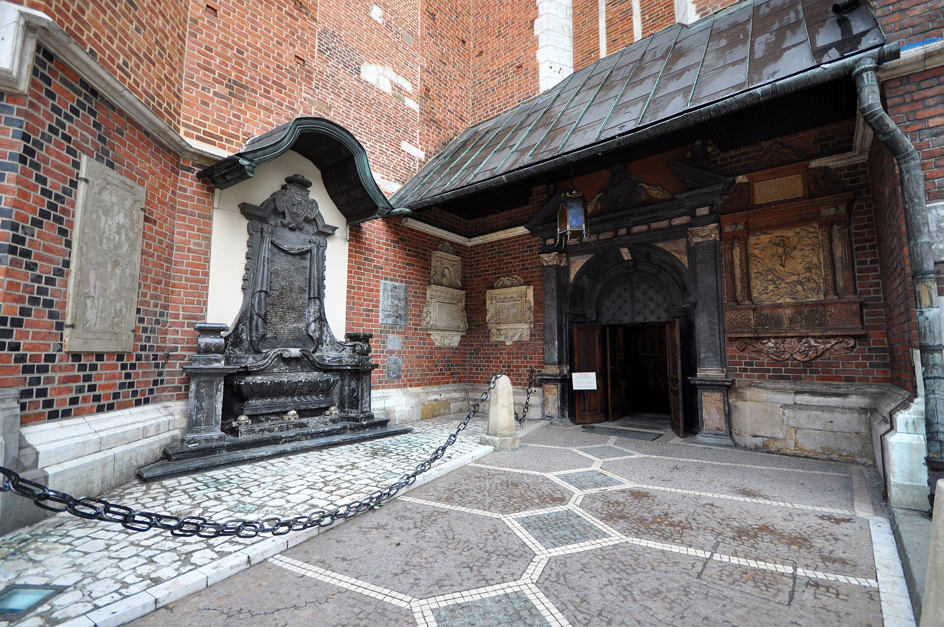 The tourist entrance to St Mary's Basilica, Kraków
